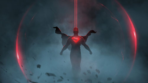 Superman in red