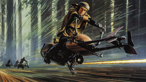 Luke On A Speeder Bike