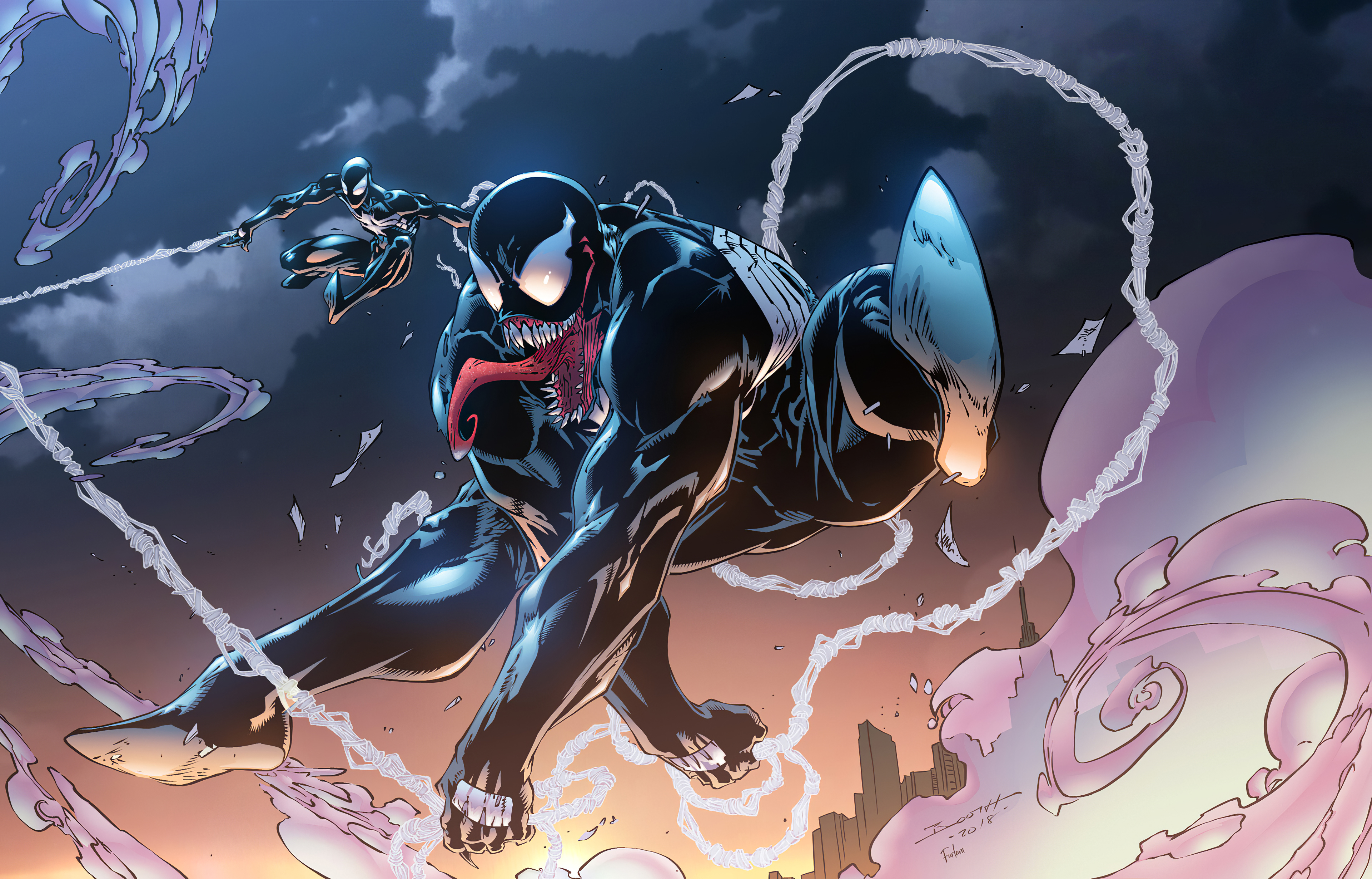 Venom and black spider-man - Venom and black spider-man.