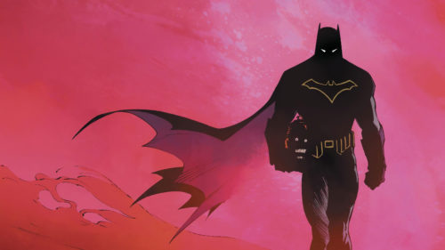 Batman holding joker’s head
