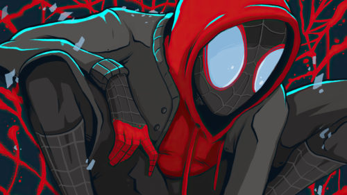 Spider-man has red hoodie