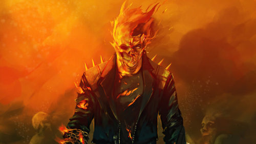 Ghost Rider is orange