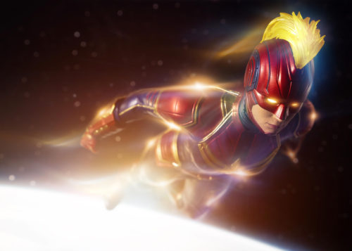 captain marvel in space
