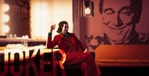 Joker on a happy face