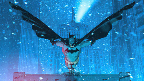 batman in the snow