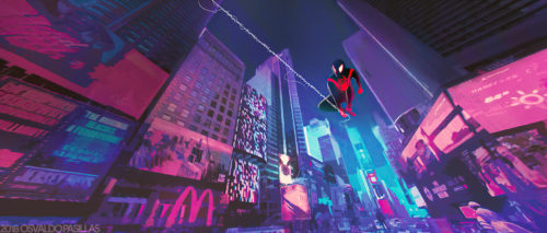 Spider-man Swinging Through NYC