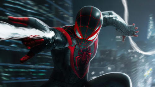 Spider-man in black and red