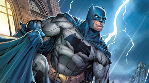 Lighting hitting Batman