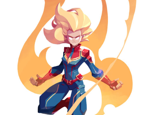 Captain Marvel Charging Up
