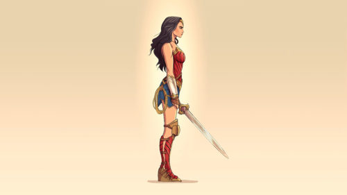 wonder woman with sword