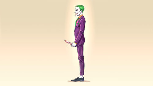 Joker is dripping blood
