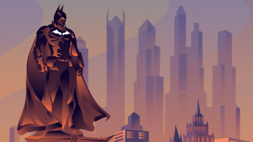 batman on the piller
