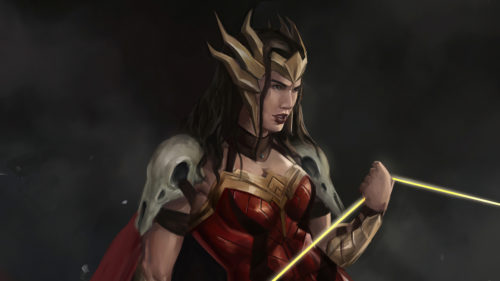 wonder woman with crown