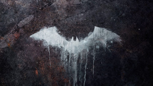 Batman logo in sprayed paint