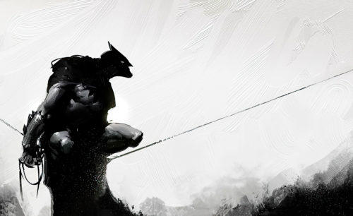 Batman on a wire
