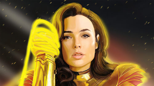 Wonder Woman is sultry in gold