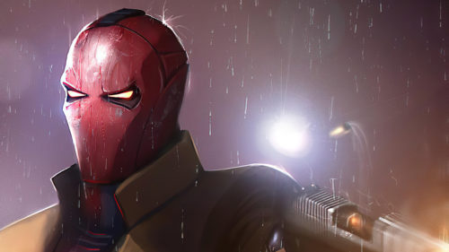 Red Hood in the rain