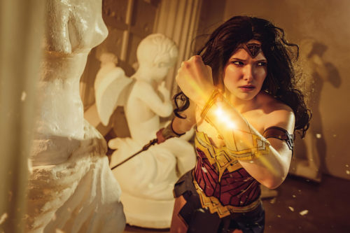 Wonder Woman in the museum