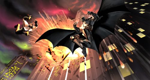 batman and bane falling