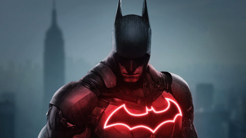neon red batman