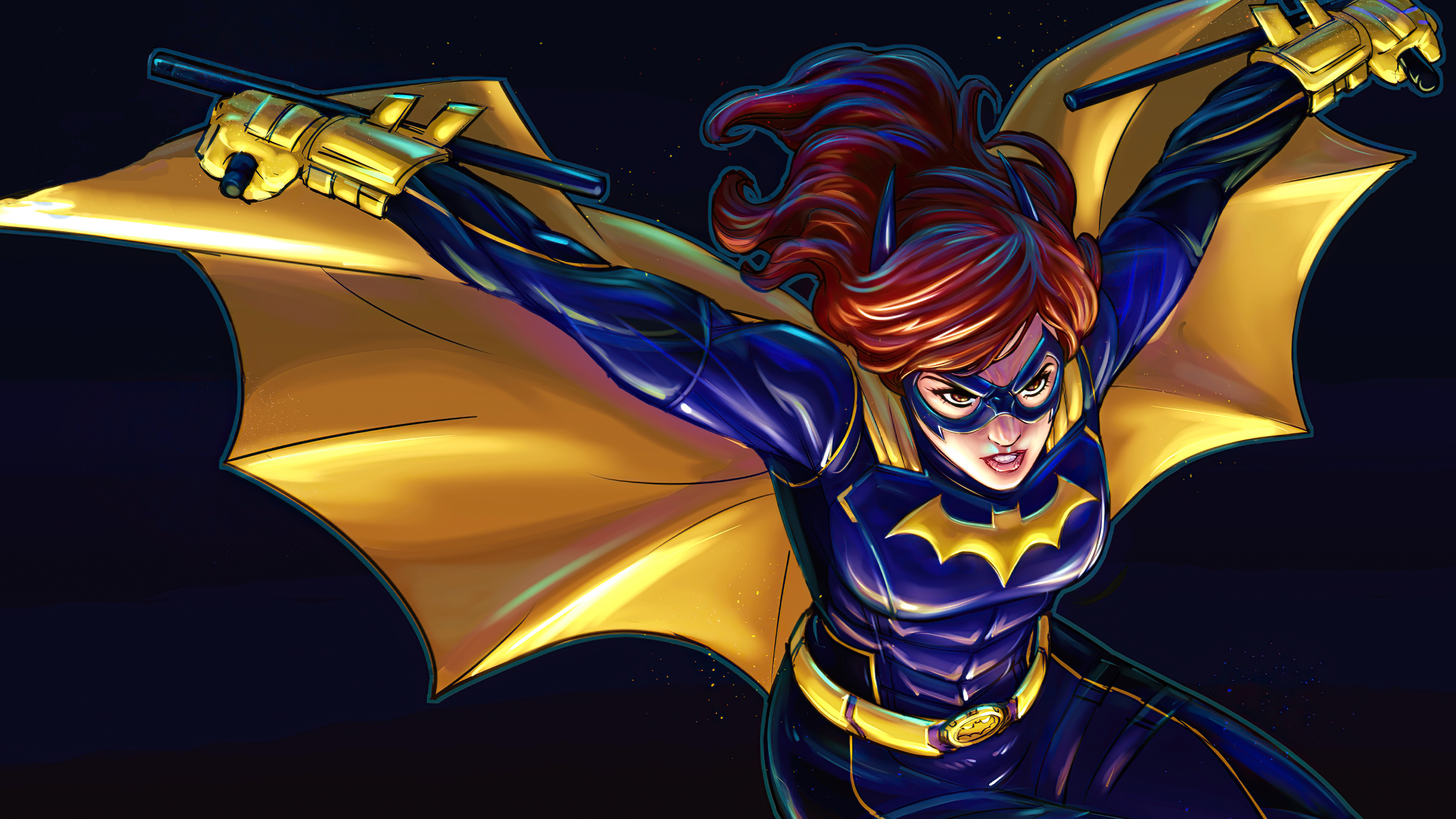 Batgirl with bats.