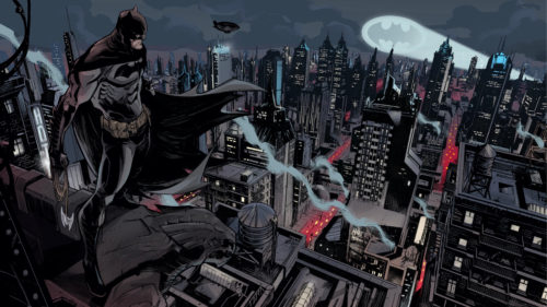 batman over his city