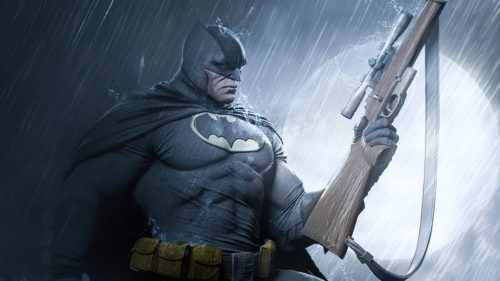 batman with a rifle