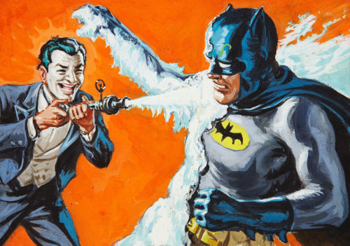 the joker sprays batman