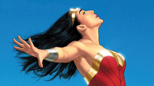 wonder woman in blue