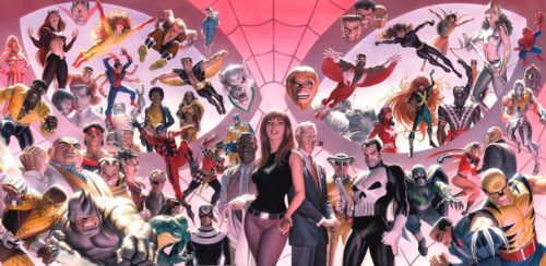 Marvel universe by John Romita Sr & Alex Ross