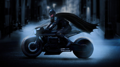 Batman on a motorcycle
