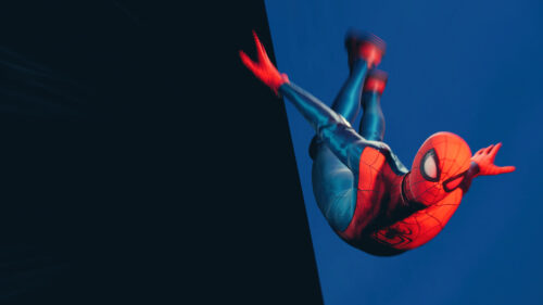spider-man falls