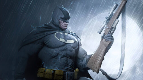 batman with a rifle
