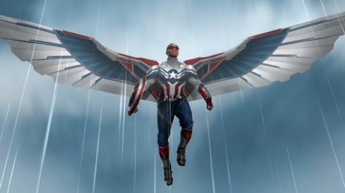 Official concept art of Sam Wilson’s Captain America suit from Assembled The Making of The Falcon and The Winter Soldier
