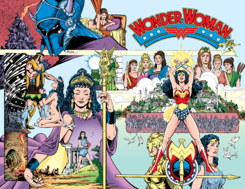 wraparound cover for Wonder Woman #1 by George Perez