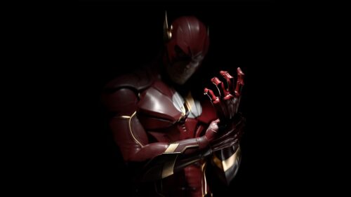 The Flash holds his own hand