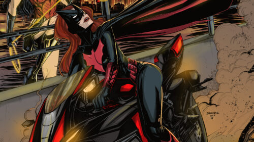 batwoman on a motorcycle