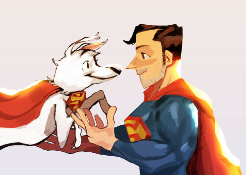 Superman and Krypto by MatsgArt