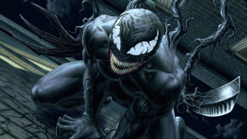 Venom on a wall