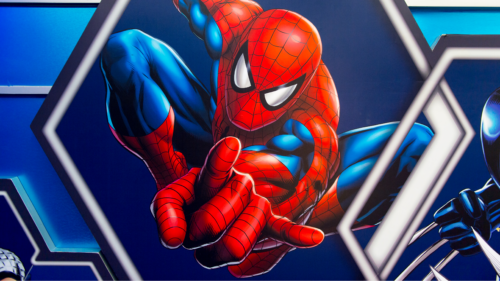 spider-man shooting web in your face