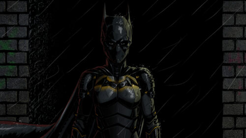 Batgirl in the Rain