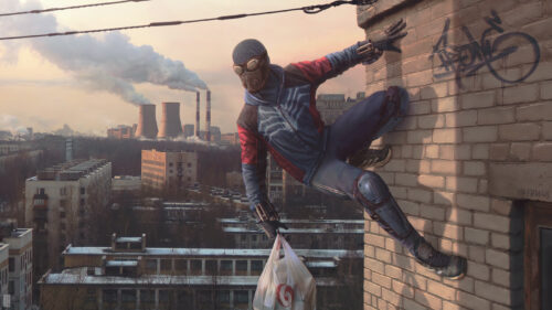 Gas mask Spider-man