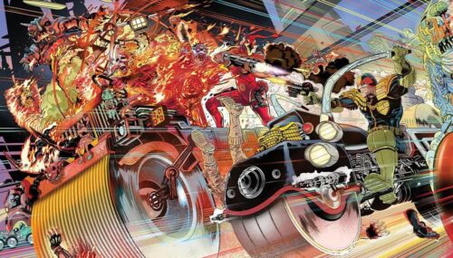 Judge Dredd Skedway Chase by Stewart Kenneth Moore